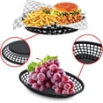 thumbnail image 7 of 12 Pack Plastic Oval Food Basket,Bexikou Plastic Fry Basket, Small Fruit Bread Basket,Fast Food Baskets,Food Serving Tray for Bread Baskets, Chicken, Burgers, Sandwiches & Fries, 7 of 7
