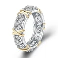 thumbnail image 6 of GKNET Women's Cross Zircon Rings Engagement Wedding Magnetic Zircon Fashion Jewelry-golden-10, 6 of 9