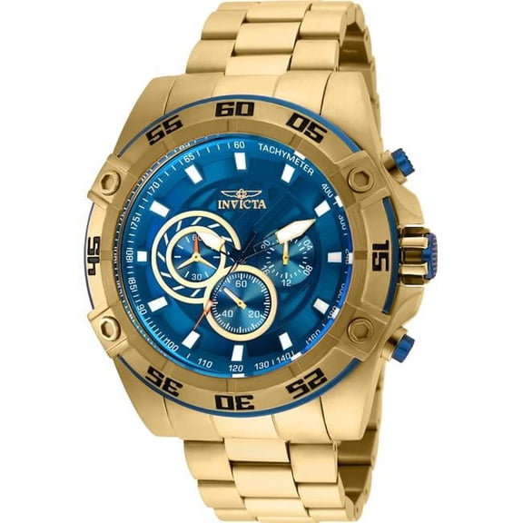 Invicta Men's 25536 Speedway Blue Dial Yellow Steel Chronograph Watch