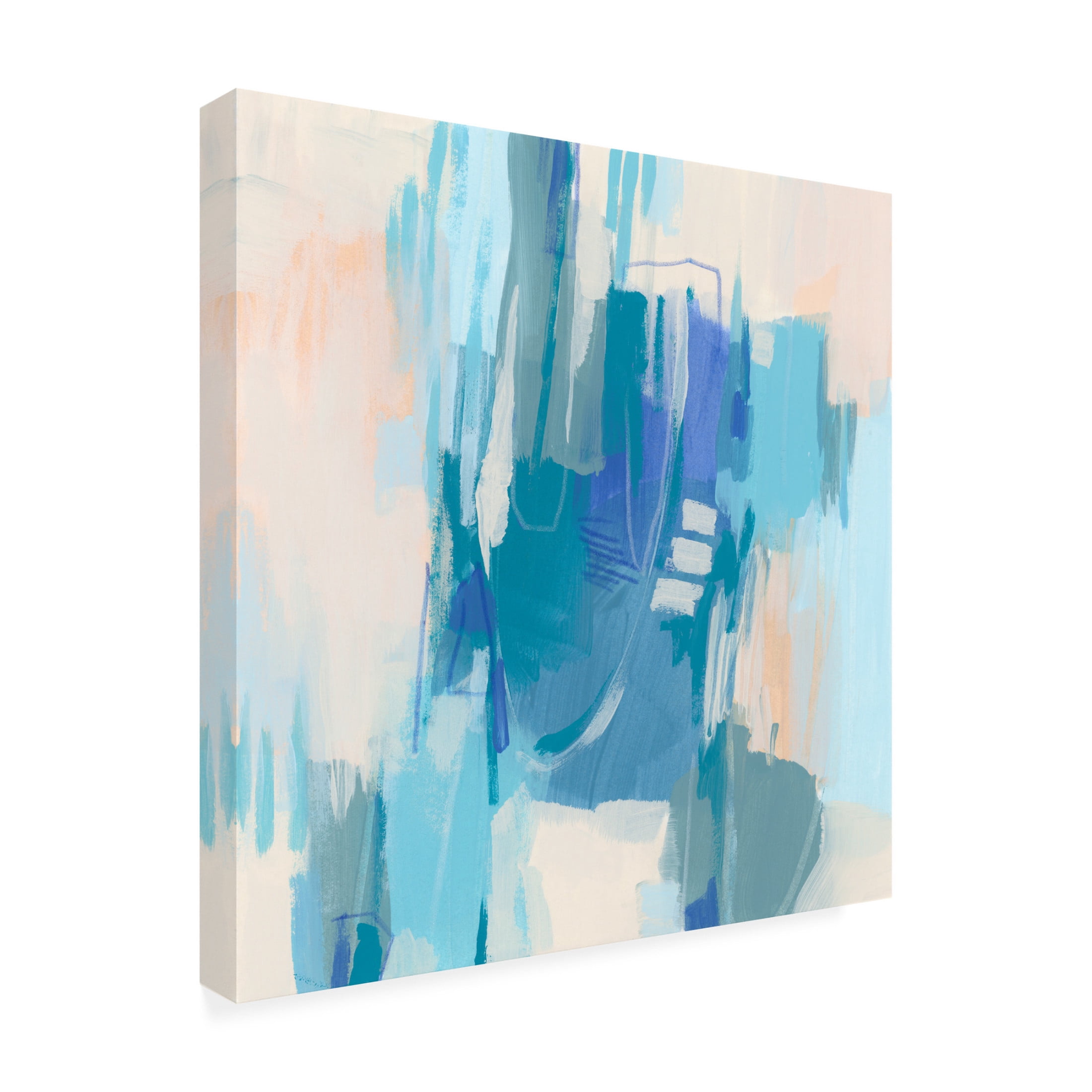Trademark Fine Art June Erica Vess Azure Margin I Canvas Wall Art