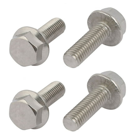 

Unique Bargains M8x25mm Thread 304 Stainless Steel Hex Head Serrated Flange Screw Bolt 4pcs