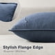 thumbnail image 3 of Pack de 2 fundas de almohada Foindtower de lino, 45 x 45 cm, color azul oscuro, 3 of 7