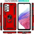 thumbnail image 2 of A53 Case,A53 5G Case, Military Grade Protective Samsung Galaxy A53 Cases Cover with Ring Car Mount Kickstand for Samsung Galaxy A53/A53 5G - Red, 2 of 12