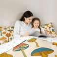 thumbnail image 5 of Feelyou Groovy Flower Floral Queen Comforter Set, Mushroom Bedding Comforter Set, 3pcs, 5 of 8