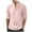 Pink, variant on Casual Cotton Linen Solid Henley Shirts Tops for Men Mock Neck Button Up Long Sleeve T Shirt Work Tee with Pockets Black M