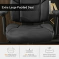 thumbnail image 5 of Okeysen Drafting Chair Standing Desk Chair, 500 LBS Leather Big and Tall Office Chair with Adjustable Armrests & Foot Ring, Modern Tall Desk Chair with Mid Back, Swivel Rolling Drafting Stool., 5 of 8