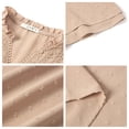 thumbnail image 6 of UVN V Neck Shirts for women Summer Lace Butterfly Sleeve Blouses Ladies Casual Flowy Crochet Tops, 6 of 9
