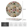 thumbnail image 2 of Picia Coffee Makers Macaroons Chocolate Pattern Bone China Decorative Plate – Wall Decor with Stand and Adhesive, Elegant Ornament for Living Room, Office, or Entryway-6in, 2 of 6
