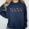 thumbnail image 6 of Embroidery Nana Sweatshirts For Women Gift Sweatshirt From Grandkids Nana Flower Grandma Gift Mothers Christmas, 6 of 7