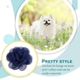 thumbnail image 4 of Inteprter Abalorios para perros, flor, perla, gasa, pajarita para gatos, banda elástica, suministros llamativos para mascotas, accesorios de Decoración azul real, 4 of 6