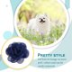 thumbnail image 4 of Advancent Collar de perro flores gasa perla hermosa apariencia gato pajarita banda elástica suministros para mascotas decoración del cuello Decoración azul real, 4 of 6