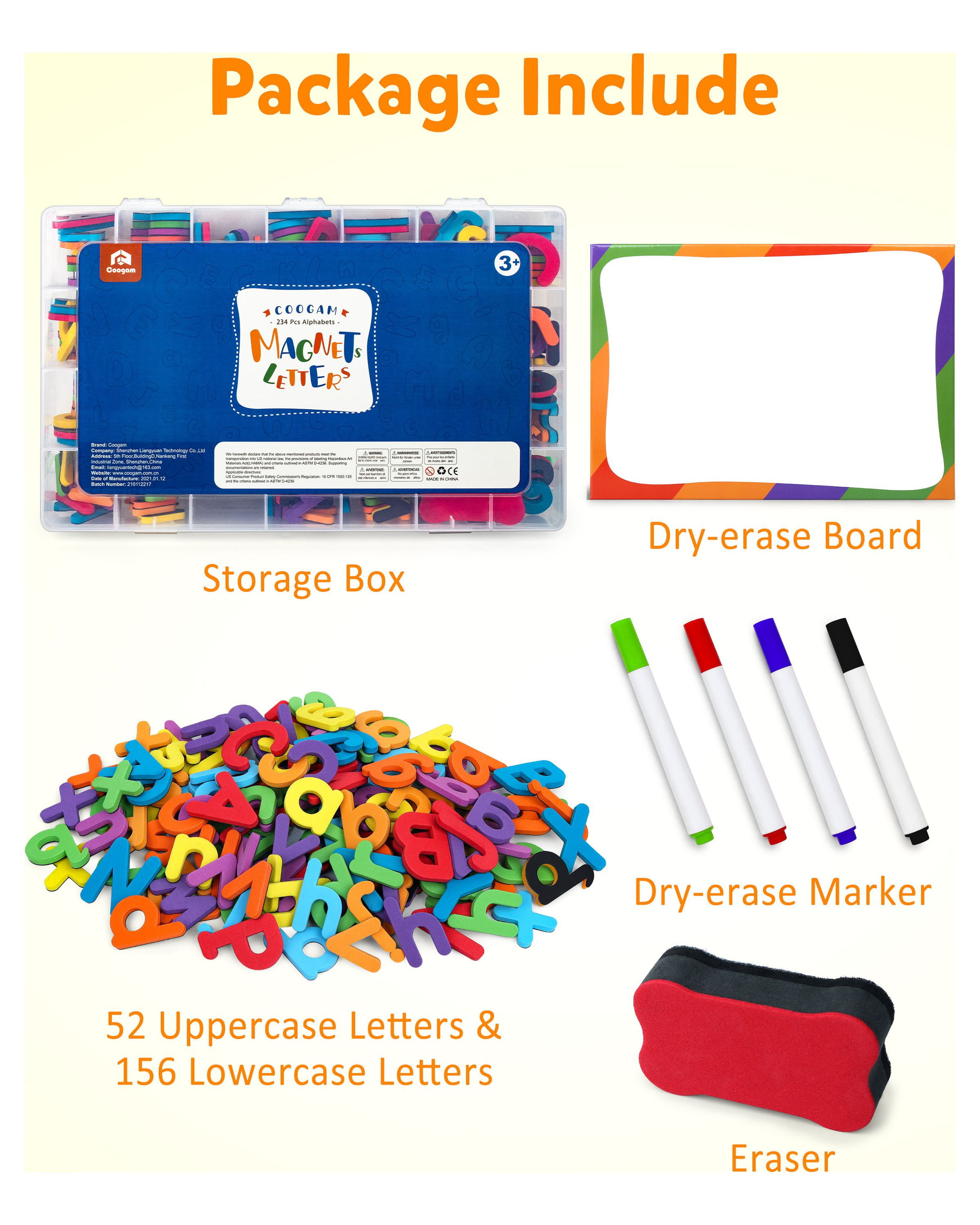 CHUCHIK ABC Magnetic Letters Set For Kids And Toddlers. Alphabet MegaSet  234 Pcs