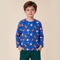 thumbnail image 5 of KPOPLK Toddler Boys Sweatshirt Long Sleeve Christmas T-Shirt Long Sleeve Tee Boys Tops Kids Fall Winter Boys Shirts Clothes(3-4 Years,Blue), 5 of 6
