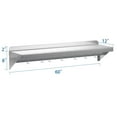 thumbnail image 3 of Danolapsi Stainless Steel Wall Mount Shelf 12" x 24" - Multifunctional Metal Storage Rack with Backsplash and 5 Hooks-Good for Restaurant, Bar,Home,Kitchen,Laundry,Garage and Utility Room, 3 of 9