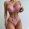 thumbnail image 2 of JINMGG Womens Plus Size $5 Womens Hollow Out Lace Solid Color Sling Pajama Set Set, 2 of 6