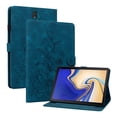 thumbnail image 2 of FJLBDE Case for Samsung Galaxy Tab S4 10.5 inch 2018 SM-T830, Embossed Flower PU Leather Flip Wallet Folio Stand Cover, Blue, 2 of 7