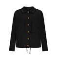 thumbnail image 4 of JGGSPWM Veste Décontractée à Manches Longues pour Femmes, Col à Revers, Veste Courte Légère avec Poches, Noir P, 4 of 6