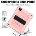 thumbnail image 7 of Dteck iPad Air 4 Case 10.9 Inch 2020 iPad Air 4th Generation Case with Screen Protector, Heavy Duty Rugged Shockproof Case with Kickstand 360 Rotating Hand Strap Shoulder Strap, Rosegold, 7 of 7