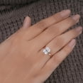 thumbnail image 3 of Cora Jewellery 2.5CT Hidden Halo Radiant Moissanite Engagement Ring For Women, 14K Rose Gold, 3 of 7
