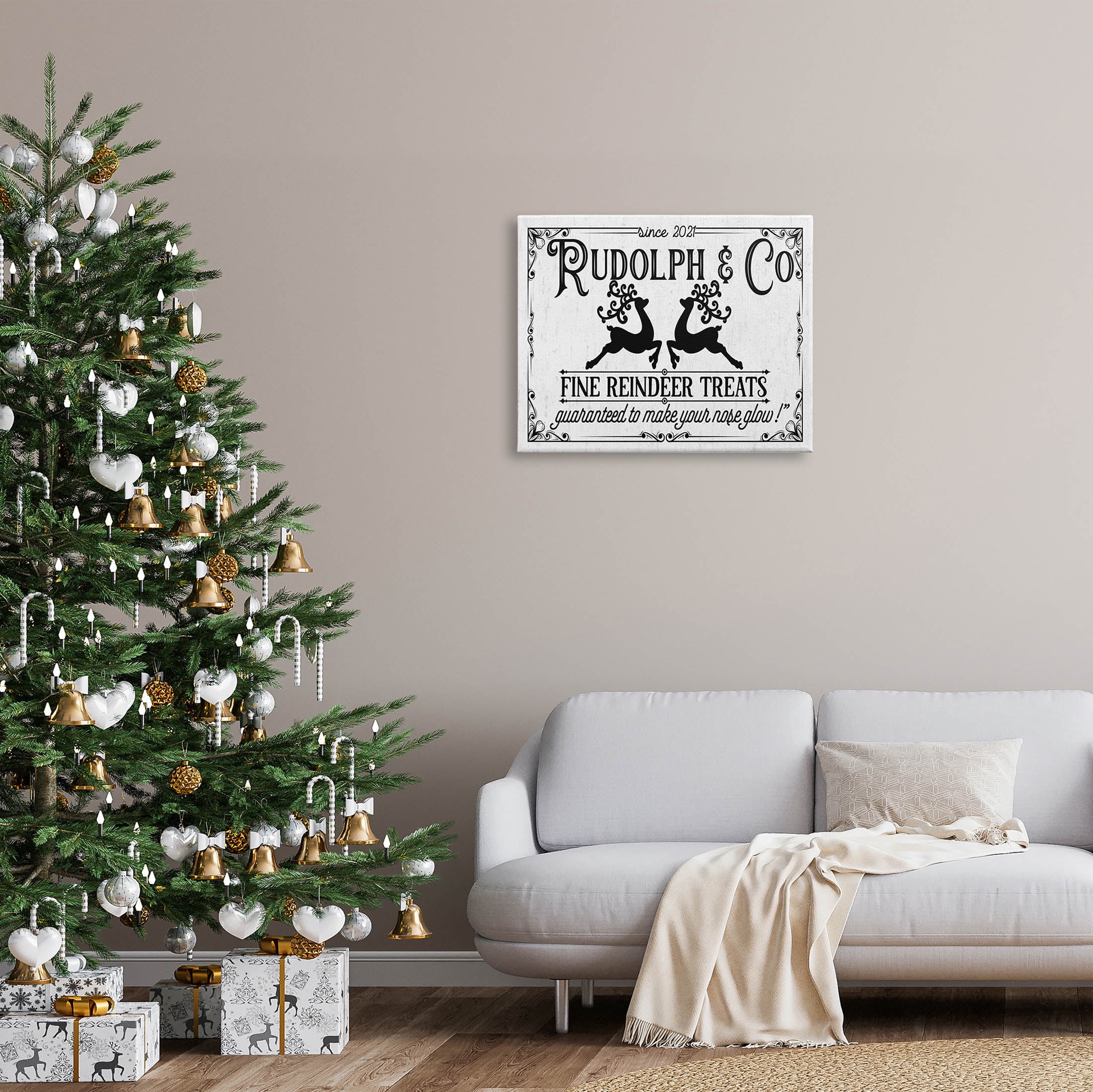 Stupell Industries Rudolph & Co Vintage Sign Graphic Art Gallery Wrapped Canvas Print Wall Art, Design by Lettered and Lined