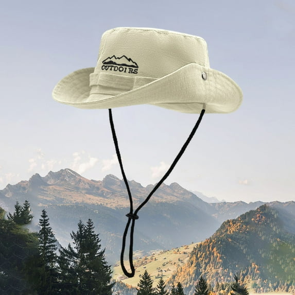 Womens Hats , Bucket Hats for Men , Gardening Hat Lightweight Breathable UPF 50+ Wide Brim Foldable Summer Sun Hat with Adjustable Tie Strap for Outdoor Travel