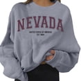 thumbnail image 2 of Women's Sweatshirts 2025 Nevada Sweatshirt Long Sleeve Crewneck Fashion Graphic Pullover Tops Sweatshirt for Women, 2 of 4
