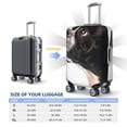 thumbnail image 4 of Hirioo Black And White Boston Terrier for Elasticity Suitcase Cover (No luggage Included) Durable Luggage Protector Fits 18-32 Inch Luggage-X-Large, 4 of 7