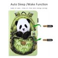 thumbnail image 3 of Fire HD 10 Case (7th / 5th Generation, 2017/2015 Released), Allytech Slim Fit Kickstand Auto Sleep Wake Folio Flip Pencil Holder Shockproof Case Cover for Amazon Kindle Fire HD 10, Panda, 3 of 8