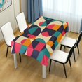 thumbnail image 4 of Yayeee Tablecloths 54" x 54" Rectangle Wrinkle Resistant Party Table Cover, Retro Geometric, 4 of 8