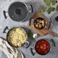 thumbnail image 4 of Denmark Tools for Cooks 7 Piece Ceramic Nonstick Aluminum Nesting Cookware Set Pots Pans, Blue, 4 of 13