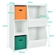 thumbnail image 3 of Costway Armario Infantil para Juguetes Organizador de Juguetes 3 Cubos y 2 Cajas Abiertas Estantería para Niños Salón 76 x 28 x 94 cm, 3 of 9