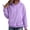 529#Light Purple, variant on Women's Fleece Lined Pullover Hoodie Long Sleeve Oversized Winter Hooded Sweatshirt XS