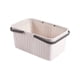 thumbnail image 2 of Cesta portátil de plástico para artículos de aseo con orificios de desagüe • Organizador blanco para almacenamiento en el baño • Soporte para baño de 11,22x7,08x5,31 pulgadas, 2 of 7