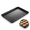 15", variant on GIXUSIL 13 inch Grandma Style Pizza Pan Hard Rectangular Black Non Stick Sicilian Style Carbon Steel Pizza Pan Dish Pre Seasoned Bakeware Kitchenware,Black