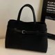 thumbnail image 4 of Bolso de mano de gran capacidad con hebilla decorativa para mujer, bolso de hombro de gamuza sintética con broche, informal, elegante, 2024, 4 of 6