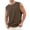 Brown, variant on Dianli Gifts Summer Fitness Mens Muscle Tank Top Crew Neck Pocket Short Sleeve T-Shirt Casual Fitness Solid Color Retro Breathable Quick-Dry Cotton-Blend Gym Everyday Workout Tee Summer Fitness