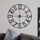 thumbnail image 2 of Reloj de pared industrial moderno con números de metal recortados, diseño clásico de lujo gris y dorado, para sala de estar y decoración de oficina, 30 pulgadas, 2 of 7