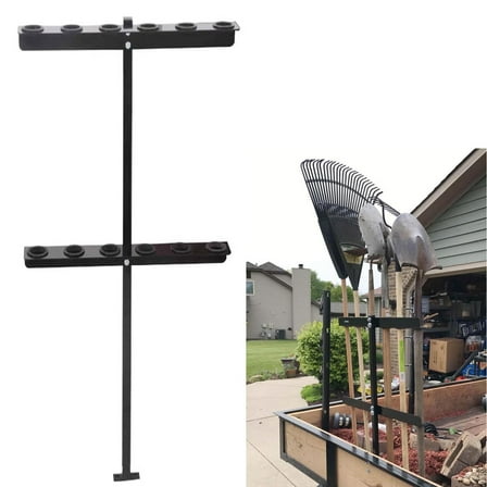 Landscape Hand Tool Rack for Truck Trailer, Vertical Hand Rack for Landscaping