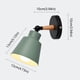 thumbnail image 2 of Lámpara de pared pequeña de metal con ángulo ajustable para dormitorio, cabecera de cama, E27, iluminación de pared para sala de estudio, baño, bombilla no incluida, color negro, 2 of 3