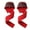 Red, variant on Cotton Hard Pull Wrist Lifting Straps Grips Band-Deadlift Straps with Neoprene Cushioned Wrist Padded and Anti-Skid Silicone - for Weightlifting, Bodybuilding, Xfit, Strength Training
