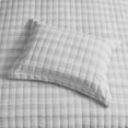 thumbnail image 4 of Sweet Home Collection 3 Piece Embroidered Checkered Quilt and Pillow Sham Set Queen Gray, 4 of 5