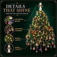 thumbnail image 4 of DIY Crystal Bead Christmas Tree Kit, Handmade Holiday Craft Set with Sparkling Beads, Tabletop Xmas Decoration for Adults Home Party, 4 of 6