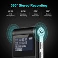 thumbnail image 3 of 16GB Digital Voice Activated (Black) Recorder - Voice Recorder with Playback - Portable Tape Recorder Audio Recording Device with Noise Reduction Audio, 3 of 5