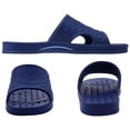 thumbnail image 2 of Comwarm Shower Shoes for Women Men, Quick Drying Lightweight Non Slip Pool Slides Slippers with Drain Holes, Navy, 2 of 6
