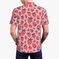 thumbnail image 3 of Balery Cartoon Strawberry Printed Men’s Short Sleeve Polo Shirt, Midweight Men's Shirt,Golf Polo shirts -3X-Large, 3 of 8