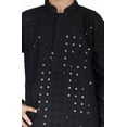 thumbnail image 5 of TRILOKI Kids Kurta Set for Boys Sequined Embroidery Black Rayon Indian Traditional Ethnic Wear, 5 of 6