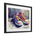 thumbnail image 2 of Stupell Industries Modern Colorful Low Top Sneakers Black Framed Print Under Glass, 20 x 14, by Creative Studio, 2 of 8