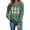 Green, variant on Women's Crewneck Sweatshirts Halloween Ghost Reading Printed Shirts Fall Winter Long Sleeve Sweaters Casual Loose Sweatshirt Pullover Top Halloween Costumes
