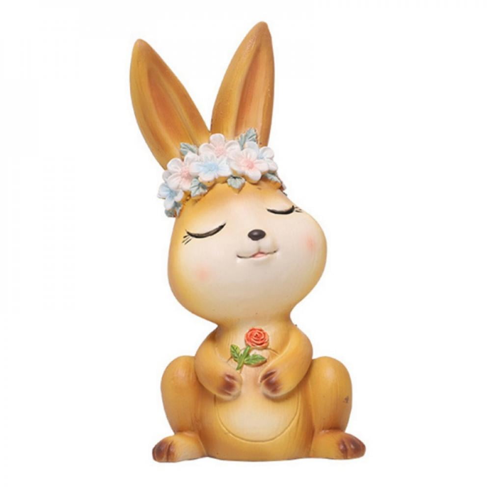 Rabbit Figurines Cake Topper, Cute Cartoon Rabbit Desktop Decoration