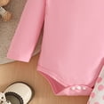 thumbnail image 6 of HCNTES Baby Girl Clothes Baby Girl Romper Ruffle Short Sleeve Cute Bear Cartoon Jeans Skirt Outfit Set(6-9 Months,S168-Pink), 6 of 6